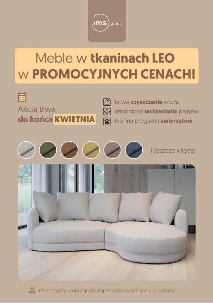 Meble w tkaninie LEO w promocyjnych cenach z marką Bydgoskie Meble i Etap Sofa